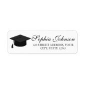 Étiquette Elegant Modern Graduation Return Address (Devant)