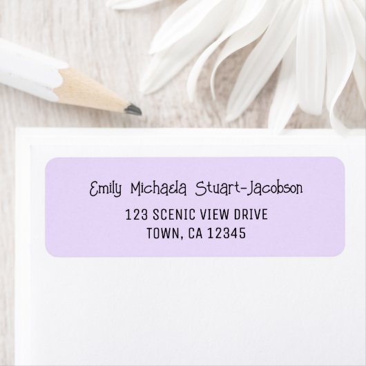 Étiquette Elegant Modern Purple Casual Contemporary Script (En situation)