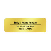 Étiquette Elegant Modern Shimmering Golden Label for Couples (Devant)