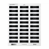 Étiquette Elégant moderne Black Faux Argent Modèle créatif  (Feuille entière)