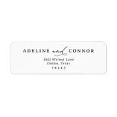 Étiquette Élégant Moderne Calligraphie Mariage Adresse de re (Devant)