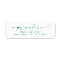 Élégant Moderne Calligraphie Script Forest Green