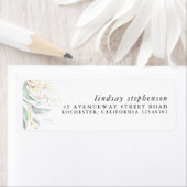 Étiquette Élégant Moderne de Verdure d'Or (En situation)