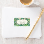 Étiquette Elégant Moderne Design élégant, Feuilles Tropical  (En situation)