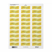 Étiquette Élégant Moderne Doré Casual Contemporain Script (Feuille entière)