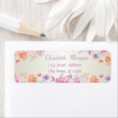 Étiquette Elégant Moderne Fleurs D'Aquarelle Romantique (En situation)