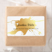 Étiquette Elégant moderne Gold Splash Livraison professionne (En situation)