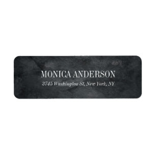 Étiquette Élégant moderne Gris Chalkboard Professionnel