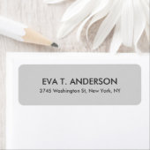 Étiquette Élégant moderne gris clair professionnel (En situation)