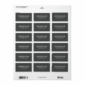 Étiquette Élégant Moderne Masculin Texture Gris Blanc (Feuille entière)