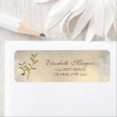 Étiquette Élégant Moderne Olive Branch Adresse (En situation)