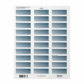 Étiquette Elegant moderne Ombre Blue Adresse de retour (Feuille entière)