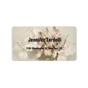Étiquette Élégant moderne Plain Professional Floral Vintage