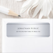 Étiquette Élégant Moderne Professionnel Argent Adresse de re (En situation)