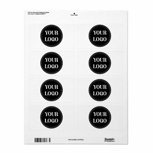 Étiquette élégant, moderne, raffiné et éditable. (Feuille entière)