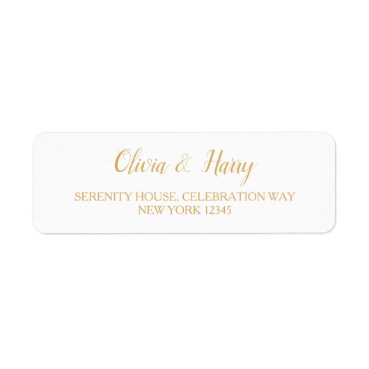Étiquette Élégant Moderne Simple Mariage Adresse de retour É (Devant)