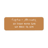 Étiquette Élégant Moderne Terracotta Orange Adresse de retou (Devant)