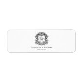 Étiquette Elegant Monogram Wedding Crest Cigar Band  (Devant)