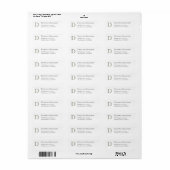 Étiquette Élégant Monogramme Vert Adresse de retour initiale (Feuille entière)