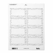 Étiquette Élégant Motif de feuille de saule (Feuille entière)