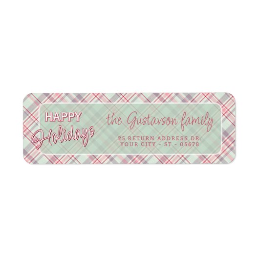 Étiquette Élégant Motif plat rustique élégant (Devant)