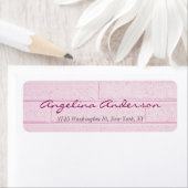 Étiquette Élégant Mur rose écriture manuscrite Moderne Femin (En situation)