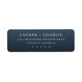 Étiquette Elegant Navy Typographic (Devant)