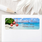 Étiquette Élégant, Noël, Plage, Balles de Noël (En situation)