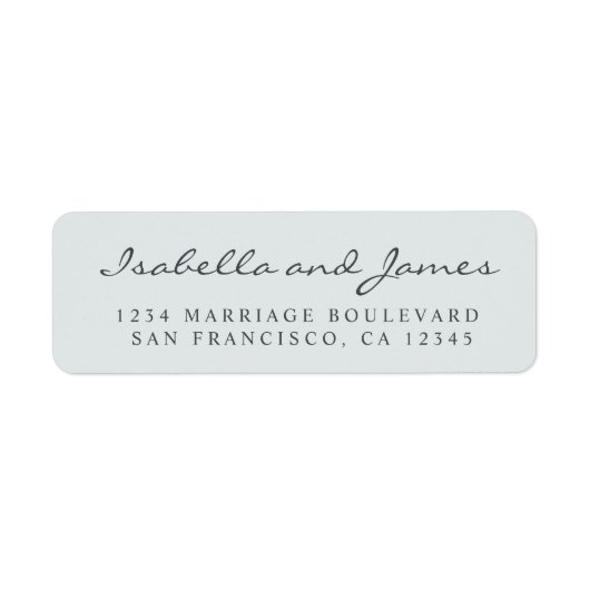 Étiquette Élégant nom de calligraphie Mariage adresse de ret (Devant)