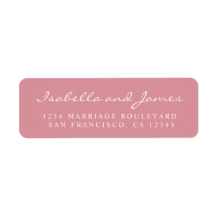 Étiquette Élégant nom de calligraphie Mariage adresse de ret
