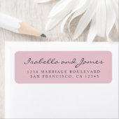 Étiquette Élégant nom de calligraphie Mariage adresse de ret (En situation)