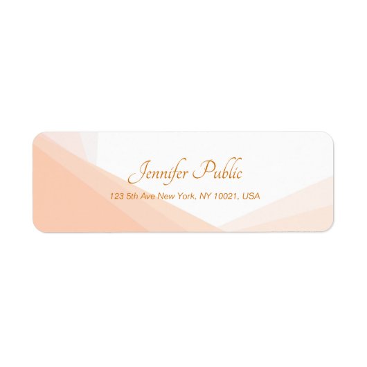 Étiquette Élégant Nom du script manuel Modern Simple Return (Devant)