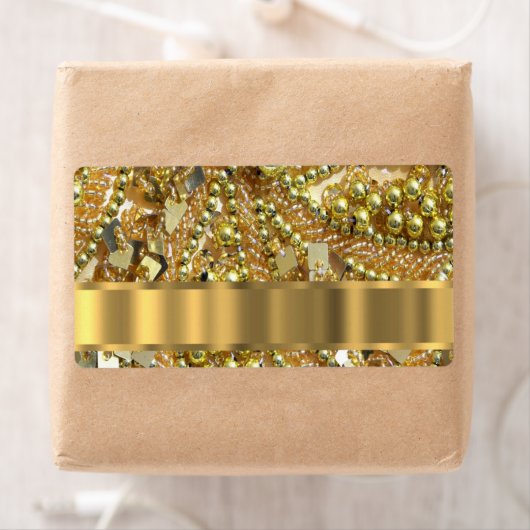 Étiquette Elégant or bling (En situation)