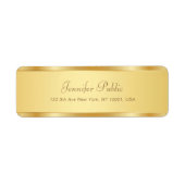 Étiquette Élégant or manuscrit nom de script professionnel (Devant)