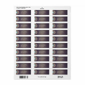 Étiquette Elégant or Ornate Lotus Mandala Wood (Feuille entière)