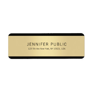 Étiquette Elegant Or Simple Modèle Moderne Professionnel