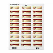 Étiquette Élégant, Ornements de Noël Élégants, Faux Gold (Feuille entière)