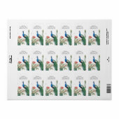 Étiquette Elégant Peacock (Feuille entière)