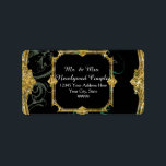 Étiquette Elégant Peacock avec Vintage Scrolls Mariage indie<br><div class="desc">Correspondance des étiquettes de adresse pour les jeux de faire-part de mariage. Cette suite d'invitation dispose d'un corps regal et élégant, vue latérale d'un oiseau paon avec des plumes de queue étalées. Beau, classe, vintage style fait un design magnifique pour un Faire-part de mariage indien. Une mise en page de...</div>