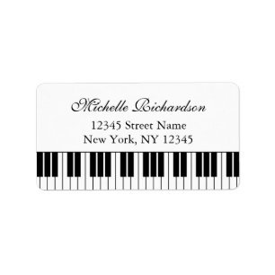 Étiquette Elegant piano teacher or pianist address labels