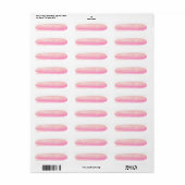 Étiquette Élégant pinceau rose moderne (Feuille entière)