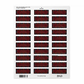 Étiquette Élégant Plaid Classique Adresse de Retour (Feuille entière)