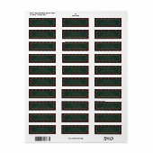 Étiquette Élégant Plaid Classique Adresse de Retour (Feuille entière)