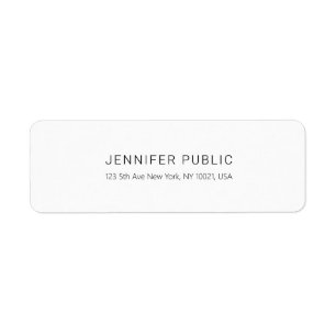 Étiquette Élégant Plain Professional Modern Adresse de retou