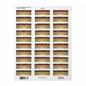 Étiquette Elégant Pois moderne à la mode rouge mariage (Feuille entière)