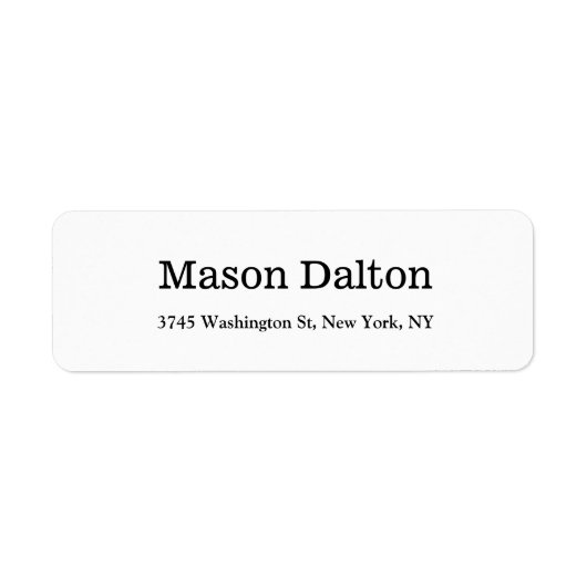 Étiquette Élégant professionnel (Devant)