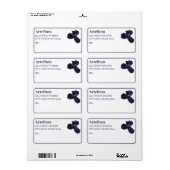 Étiquette Elégant Purple Iris Florist Shop Livraison sur mes (Feuille entière)