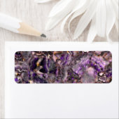 Étiquette Elégant quartz de granit violet (En situation)