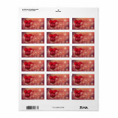 Étiquette Élégant Red Ball Bow vacances (Feuille entière)