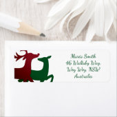 Étiquette Élégant renne (En situation)